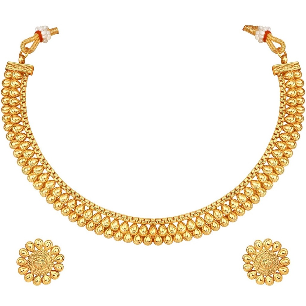 Indian Gold Necklace and Earring Set